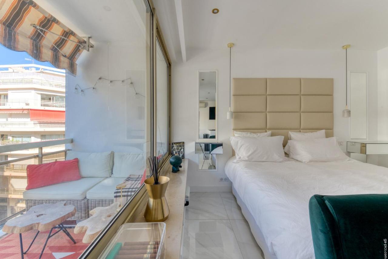 Luxury Maubourg - Vue Mer - Croisette 50M Plage - Clim - Terrasse Канны Экстерьер фото